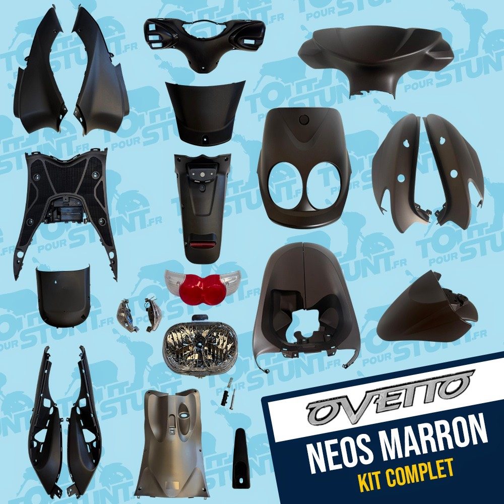 KIT CARÉNAGE COMPLET MARRON OVETTO NEOS APRÈS 2007