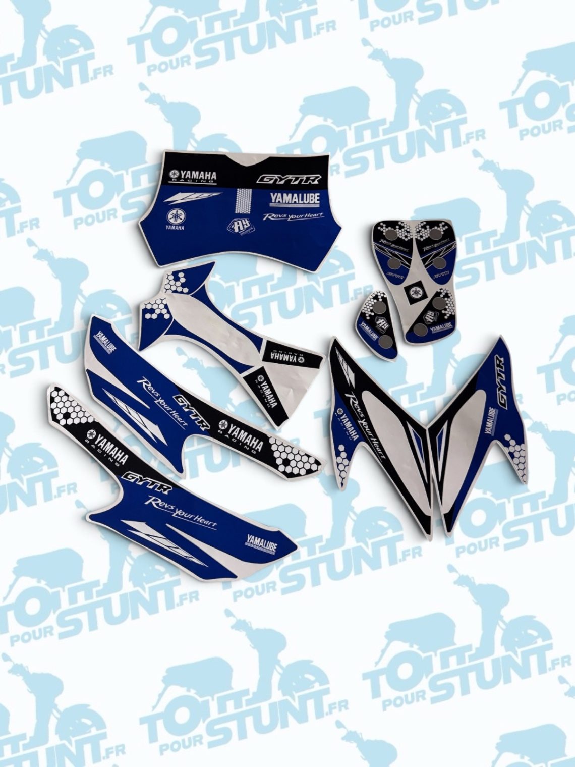 KIT DÉCO COMPLET BLEU STUNT-SLIDER MBK YAMAHA