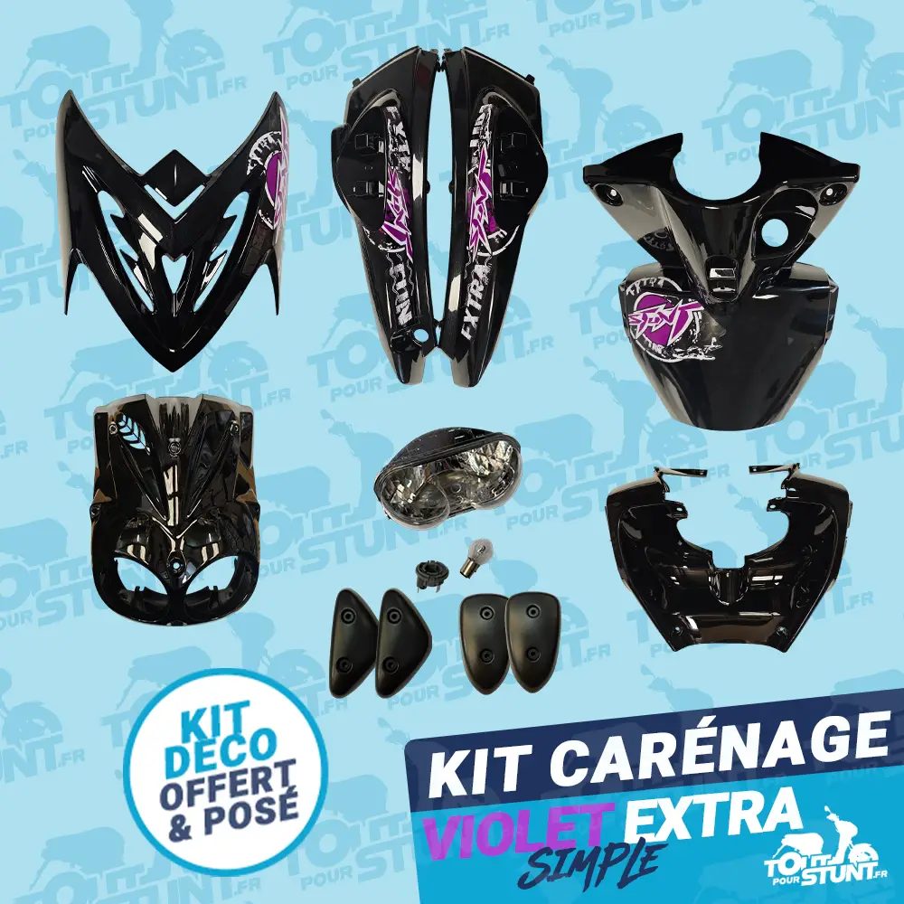 KIT CARÉNAGE SIMPLE VIOLET EXTRA FUN STUNT MBK YAMAHA