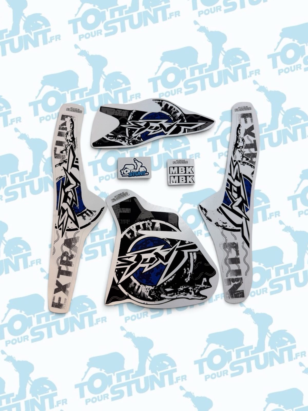 KIT DÉCO EXTRA FUN BLEU STUNT MBK YAMAHA