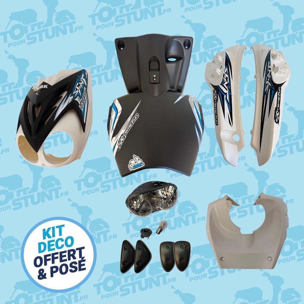 KIT CARÉNAGE SIMPLE BLANC ET BLEU EXTRÊME FUN STUNT