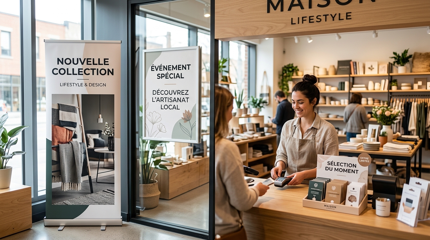 Affiches, kakémonos et PLV : réussir votre communication visuelle en point de vente
