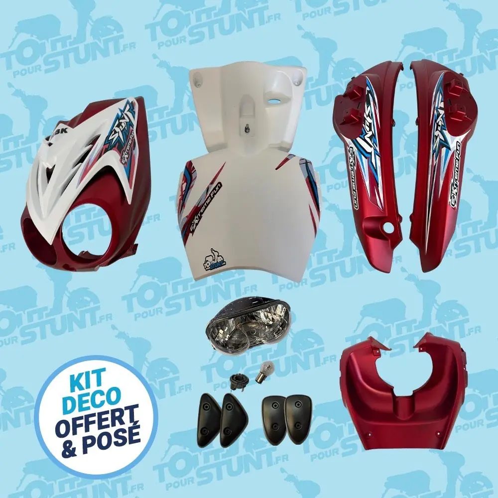 KIT CARÉNAGE SIMPLE ROUGE EXTRÊME FUN STUNT MBK YAMAHA