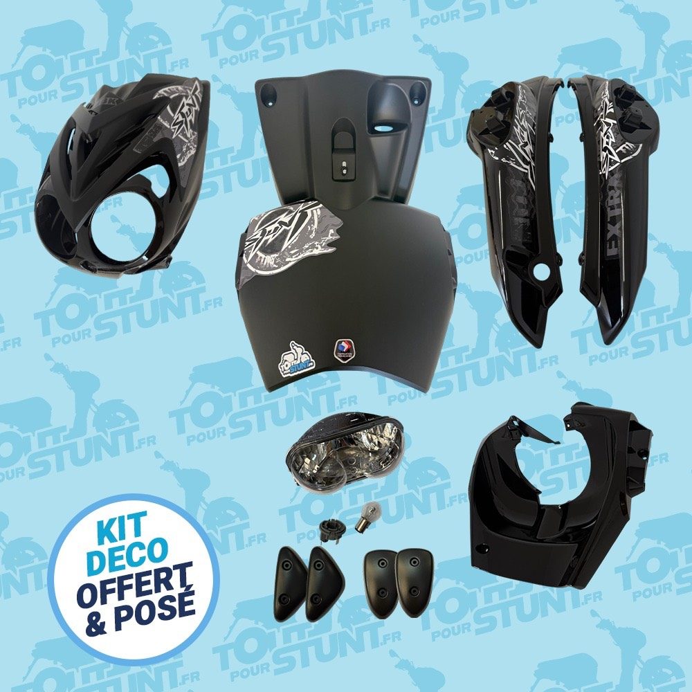 KIT CARÉNAGE NOIR EXTRA - SIMPLE- STUNT-MBK-YAMAHA