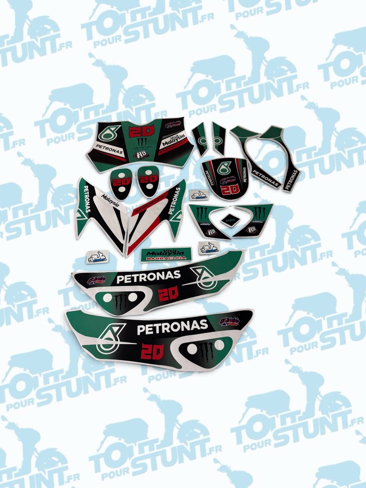 KIT DÉCO COMPLET PETRONAS STUNT SLIDER MBK YAMAHA