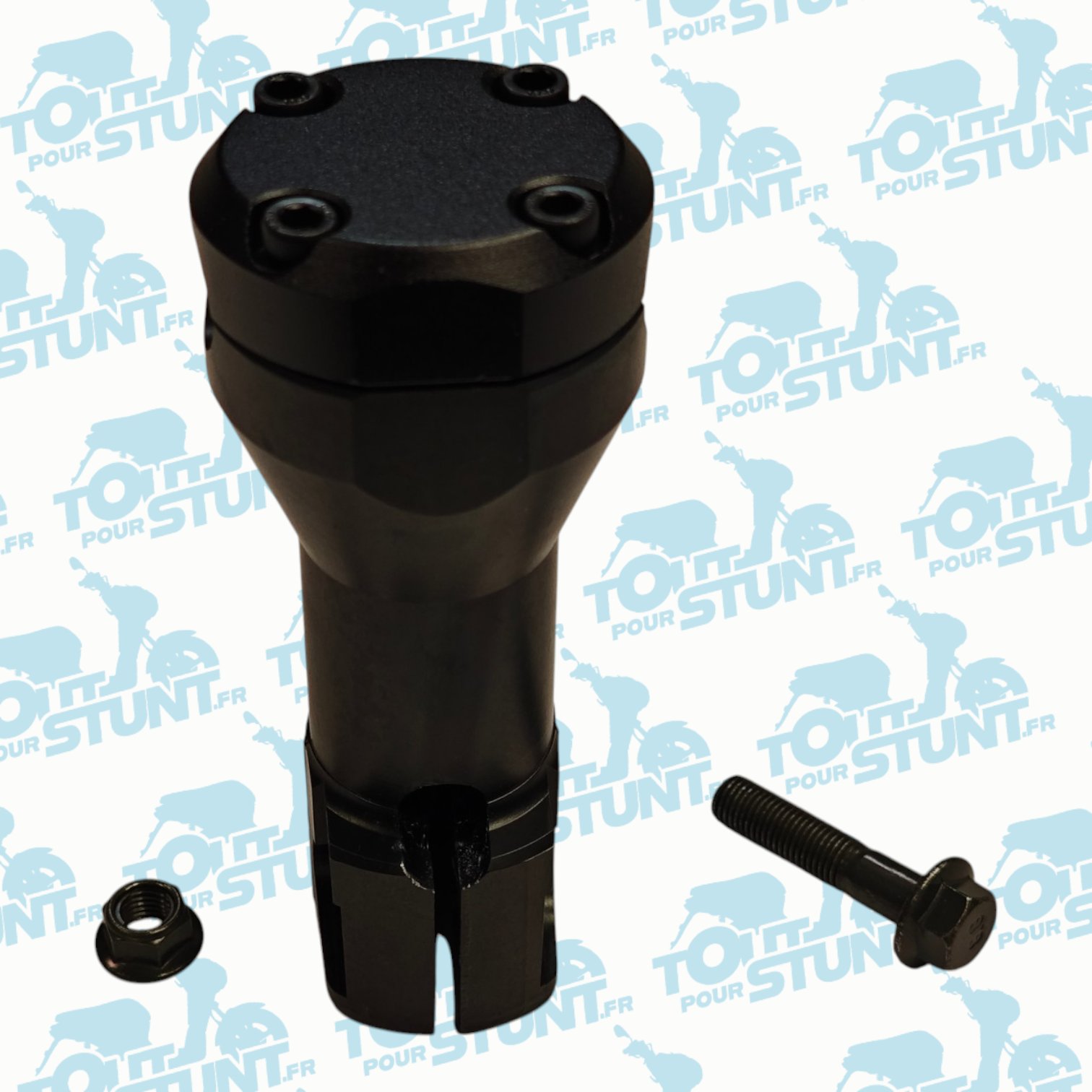 POTENCE NAKED NOIR STUNT-SLIDER-BOOSTER-BW’S-SPIRIT MBK YAMAHA