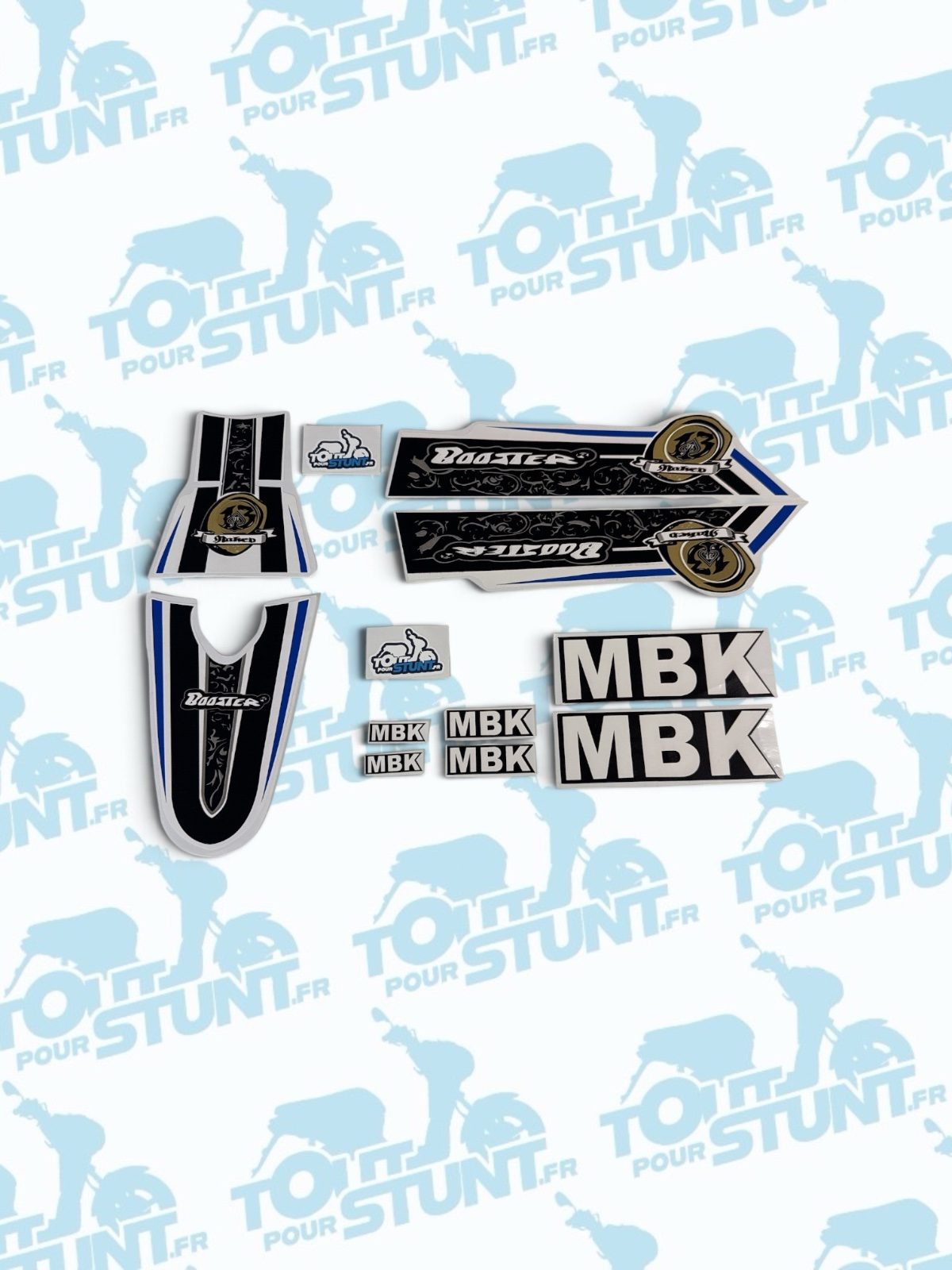KIT DÉCO NOIR ET BLEU BOOSTER BW’S SPIRIT MBK YAMAHA