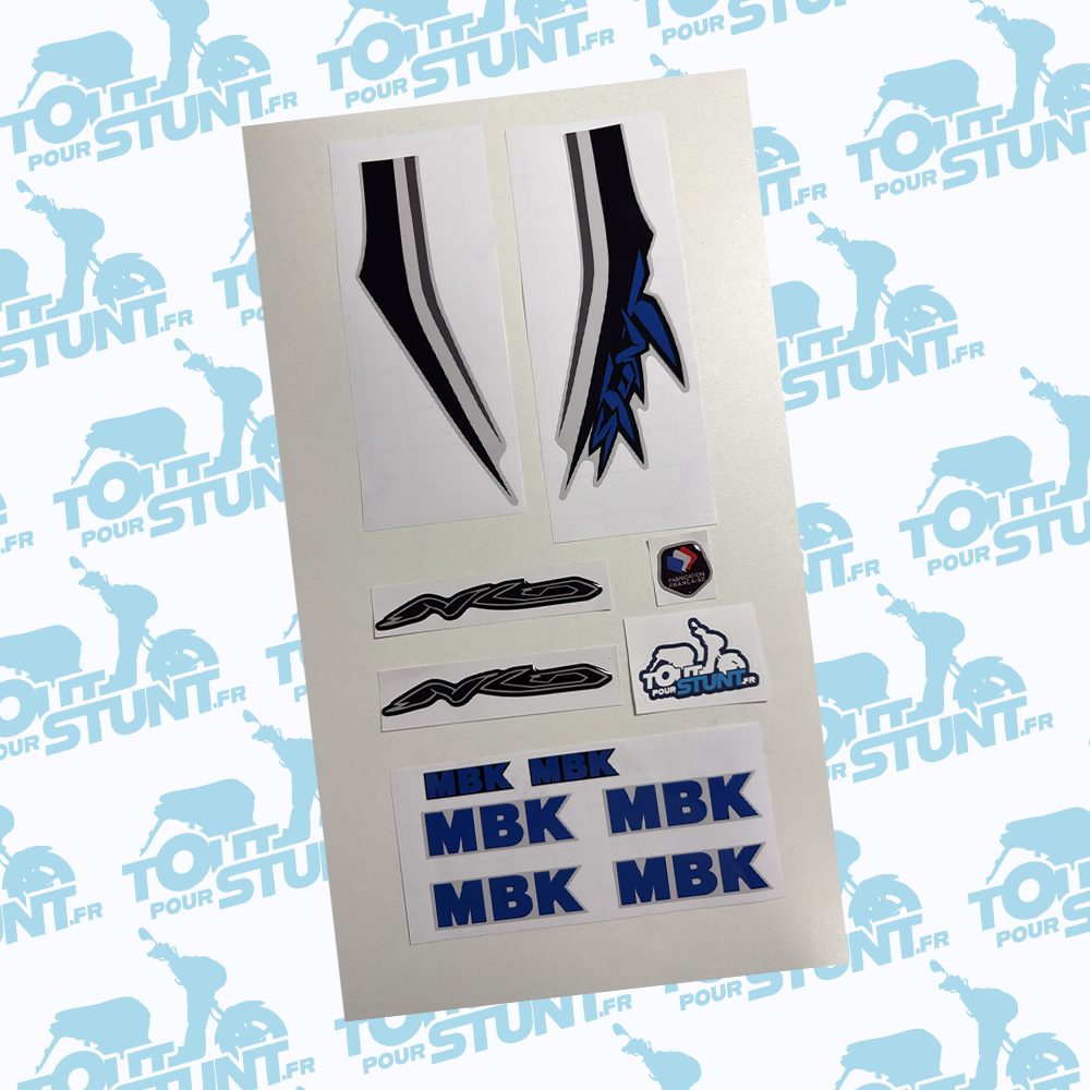 KIT DÉCO AUTOCOLLANT BLEU NKD NAKED STUNT MBK YAMAHA