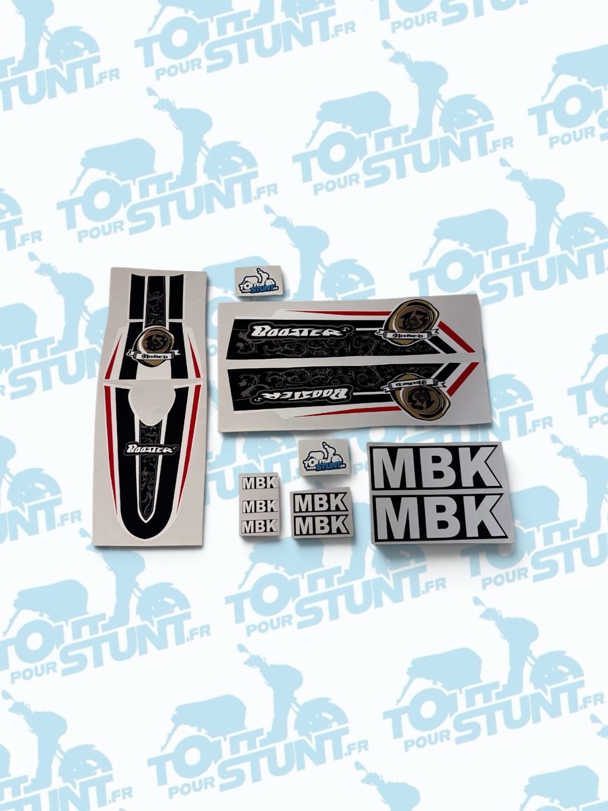 KIT DÉCO BLANC ET ROUGE BOOSTER BW’S SPIRIT MBK YAMAHA