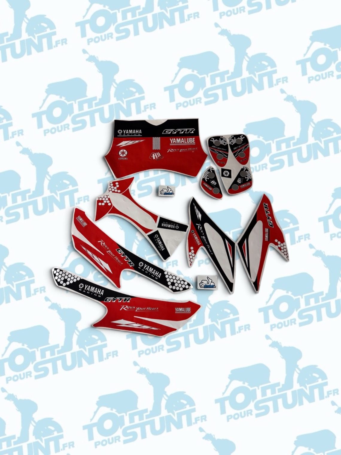 KIT DÉCO COMPLET ROUGE STUNT-SLIDER MBK YAMAHA
