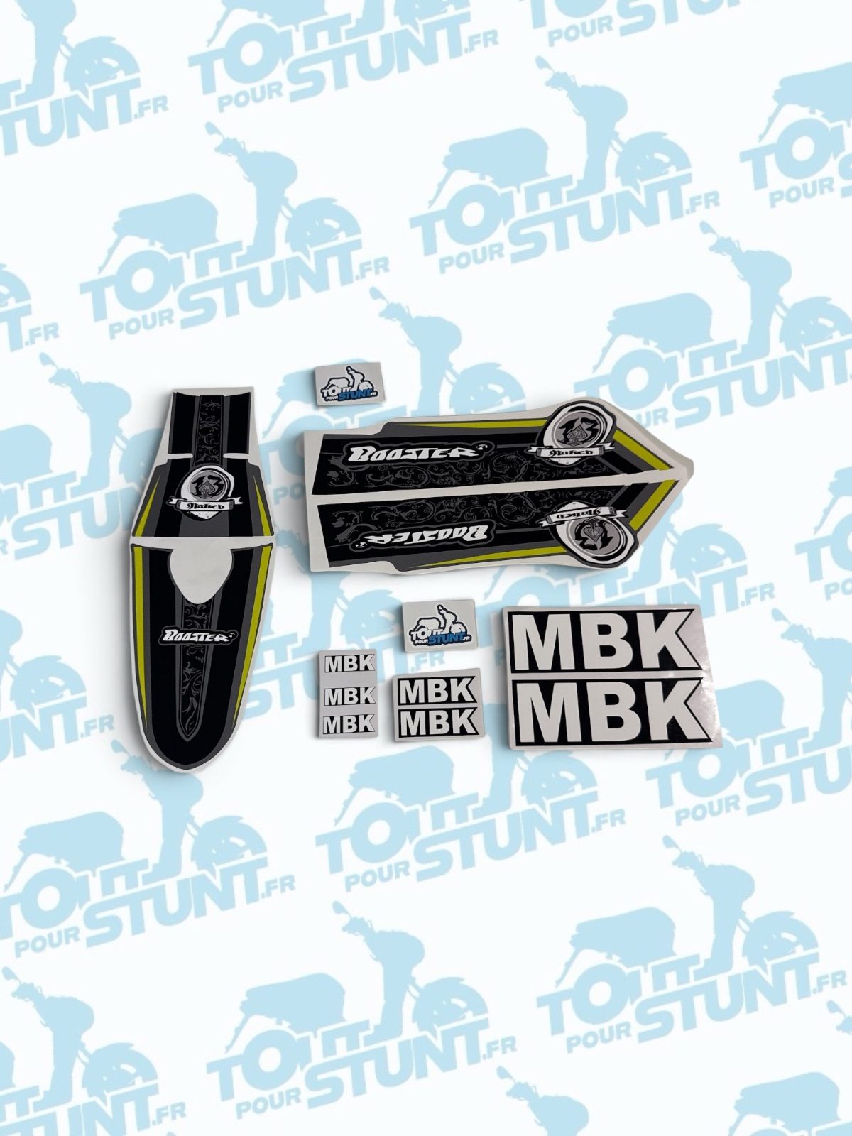 KIT DÉCO NOIR ET VERT BOOSTER BW’S SPIRIT MBK YAMAHA