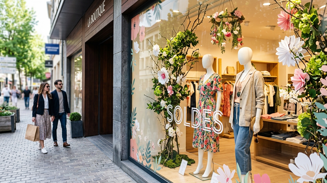 Habillage de vitrine saisonnier : changer de décor toute l'année sans se ruiner